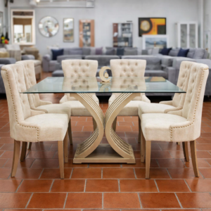 comedor moderno en vidrio templado en acacías – creart muebles