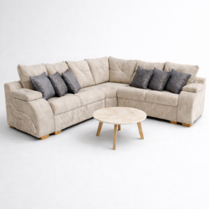 sala en l moderna creart flor morado línea premium